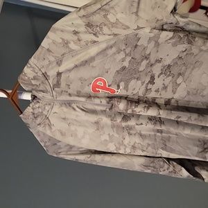 Philledelphia Phillies Grey Camo quarter zip